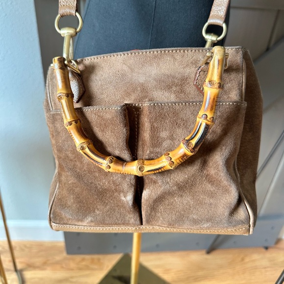 Gucci Diana Bamboo Suede Crossbody - EUC - Picture 2 of 10